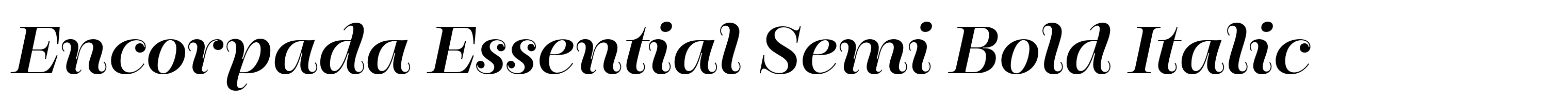 Encorpada Essential Semi Bold Italic
